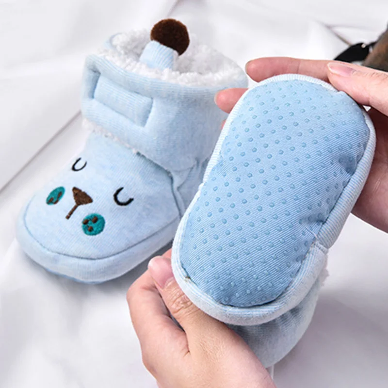 

High Quality Baby Shoes Unisex Cotton Warm Winter Anti-fall Cartoon Cozy Newborn Infant Bootie