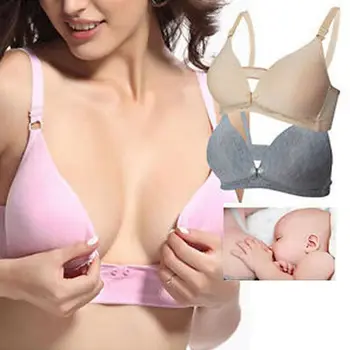 

Women Push Up Bra Sexy Lingerie Feminina Padded Bralette Top Thin Comfort Seamless Underwears Front Buckle Nursing Bras Mom Bra