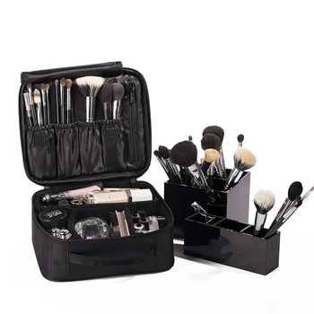 

Travel Cosmetic Bag For Women Professional High Capacity Makeup Storage Box Female Portable Zipper Toiletry Organizer Bags Tote