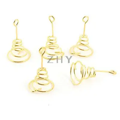 

5 Pcs Gold Tone Replacement Metal Feeder Spring for Fishing