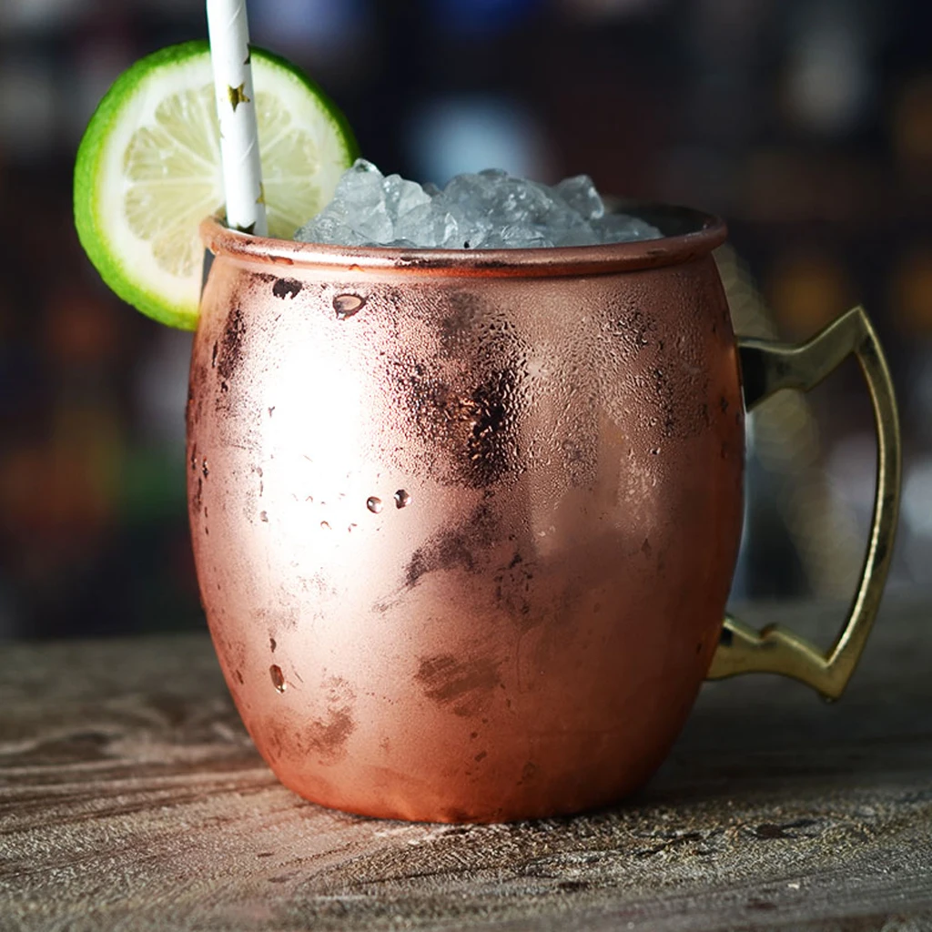 STAINLESS STEEL WITH COPPER PLATED MOSCOW MULE CUP MUG Hammered 5 Types