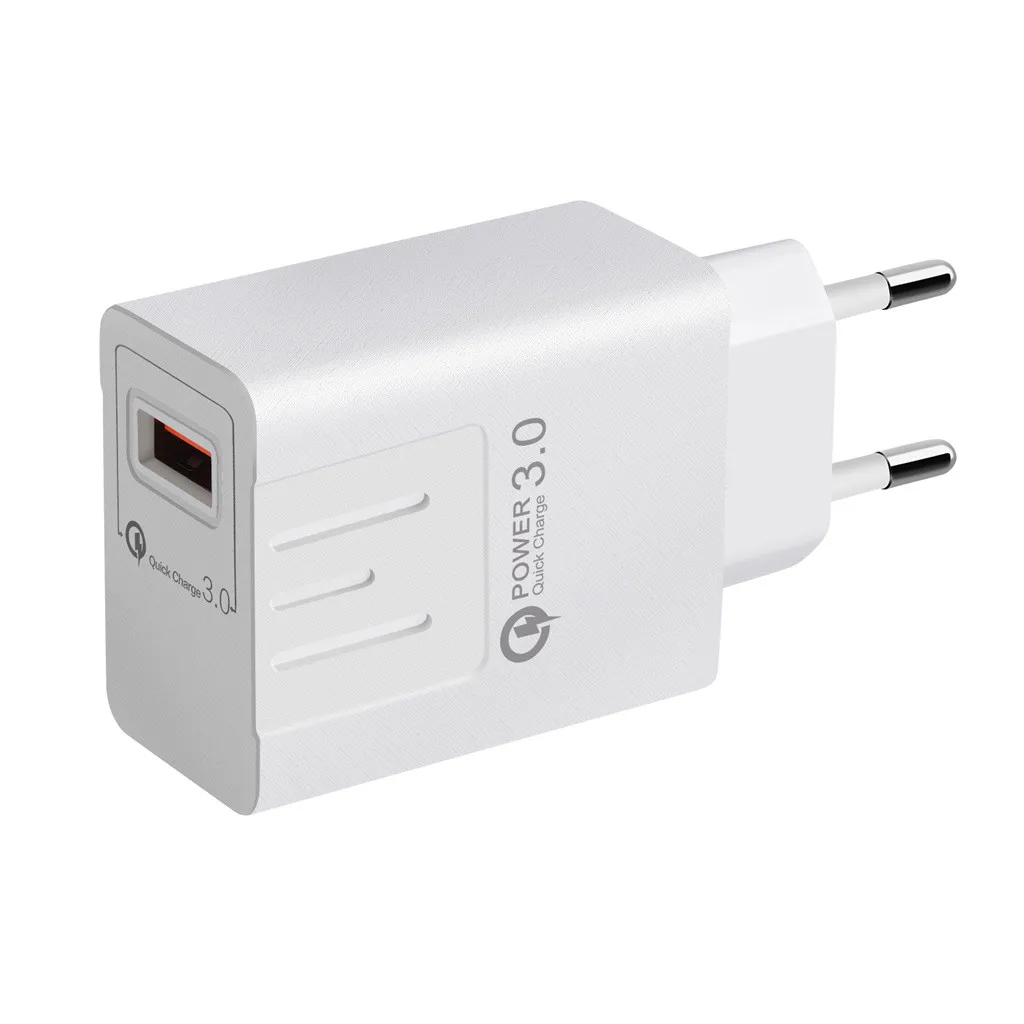 Зарядное устройство QC3.0 USB для быстрой зарядки для Samung EU Plug, настенный адаптер ower QC3.0, usb-зарядное устройство, быстрая зарядка# E30