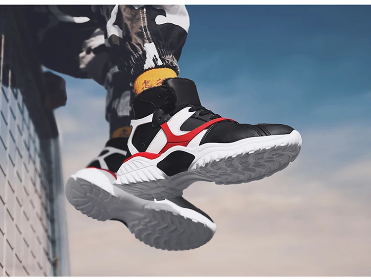 High-top Basketball Shoes Men Cushioning Light Basket Sneakers Winter Warm Ankle Boots Anti-skid Breathable Outdoor Sports Shoes