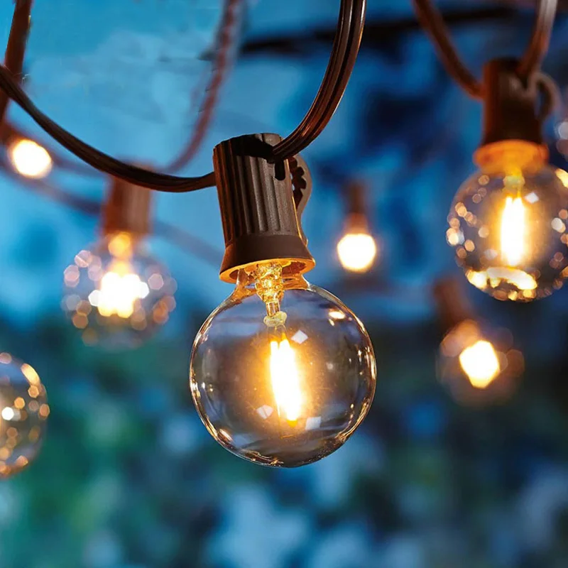 6 м LED глобус шар струнная лампа с 20 прозрачными шариками винтажные лампы