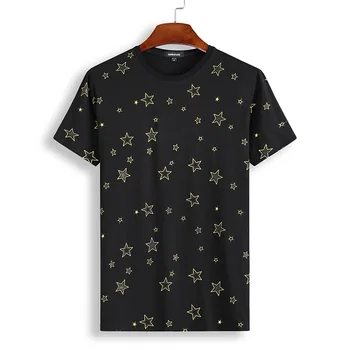 

Fat Man Big Size Fat Short Sleeve T Shirt Male Plus Fat Plus Large Size Printing Loose Leisure Fat Man T-shirt