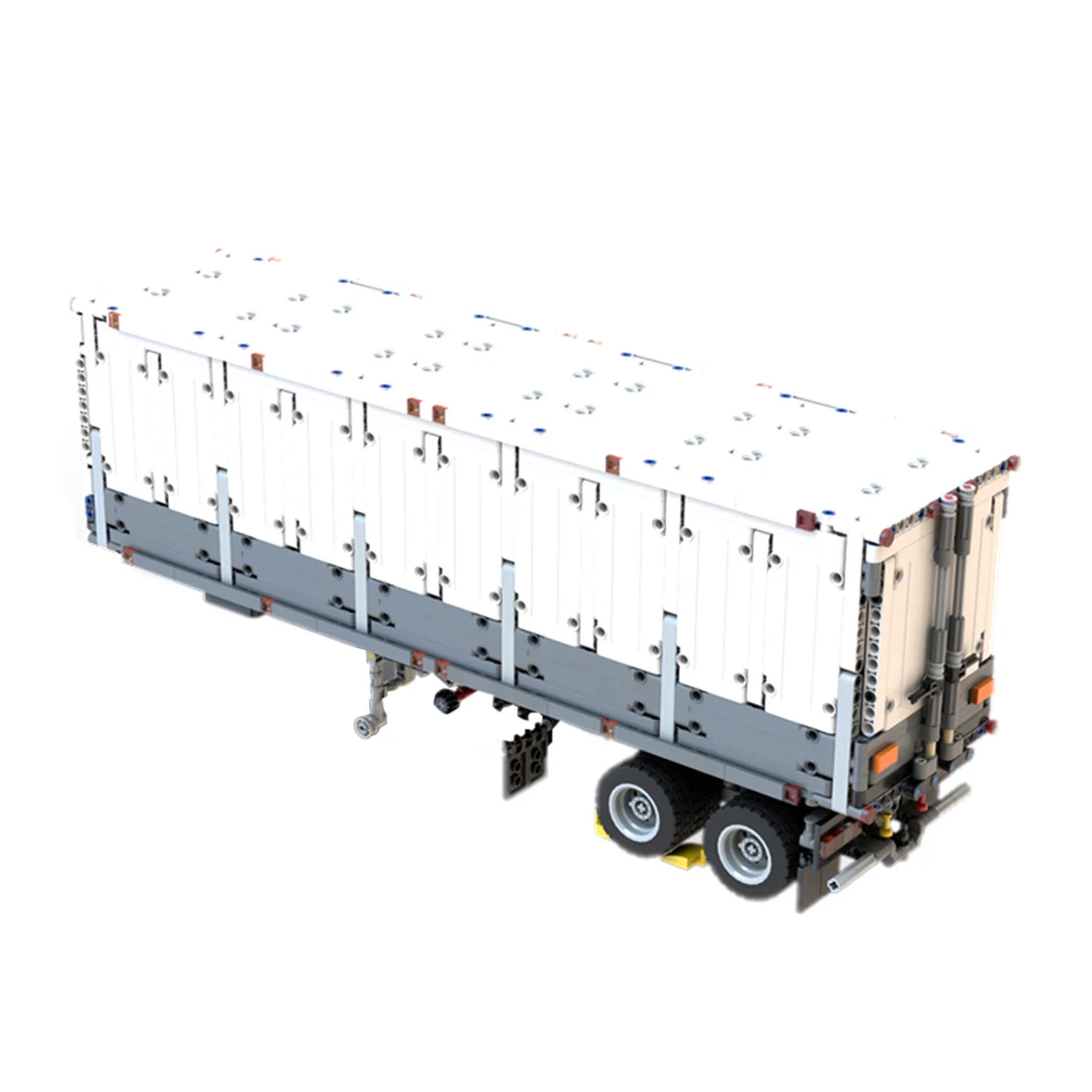 

902Pcs Moc Container Trailer Tail Box Model Small Particle Blocks Difficult Assembly Toy Set (Only withTail Box, No Locomotive)