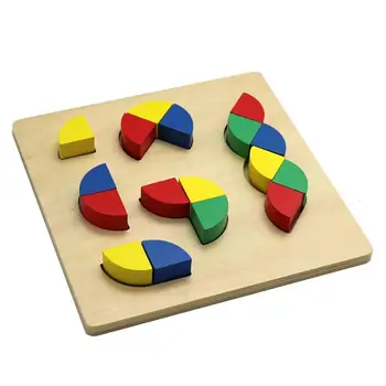 

Wooden Irregular Geometric Puzzle Geometric Shape Sorter Learning Education Toys for Kids Children 1 2 3 years
