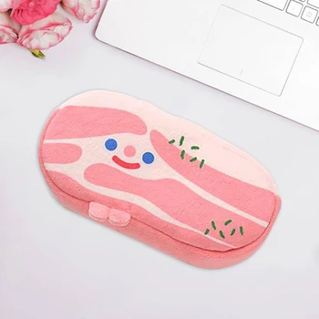 

Pork Belly Bacon Cosmetic Bag Student Cute Female Personality Creative Funny Plush Pencil Case Stationery Box