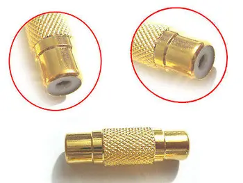 

DHL/EMS 250 PCS Gold RCA AV Audio Video Female to Female Coupler Extend Connector-A8