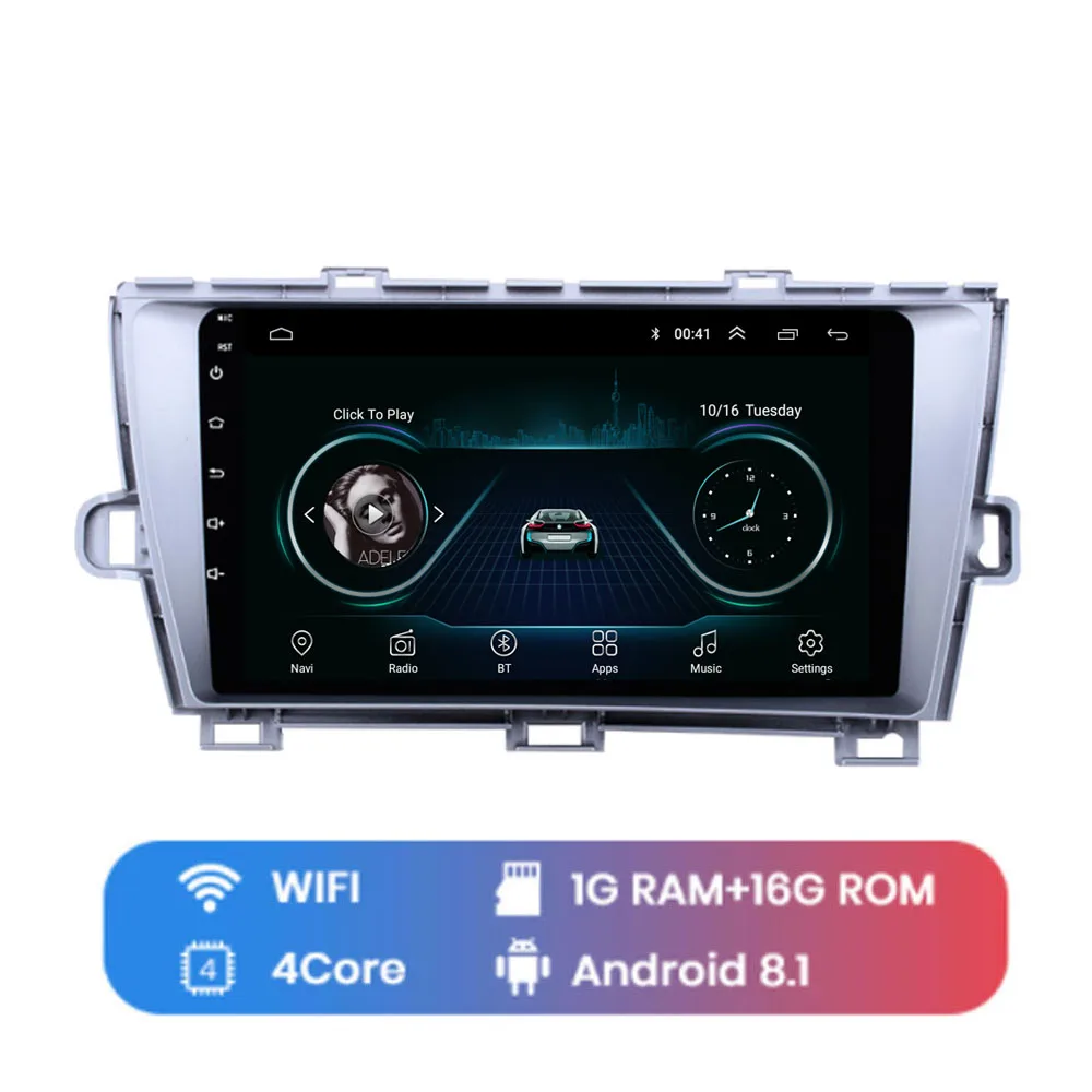 Right Driving 4G LTE Android 8,1 для Toyota Prius 2009 2010 2011 2012 2013 Мультимедиа стерео автомобильный dvd-плеер навигация gps радио - Цвет: Right Driving