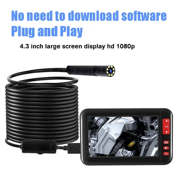 

Car Endoscope Camera Screen Display Inspection Camera HD Kamera Borescope Probe Camara Endoscope Hd Tube Cam