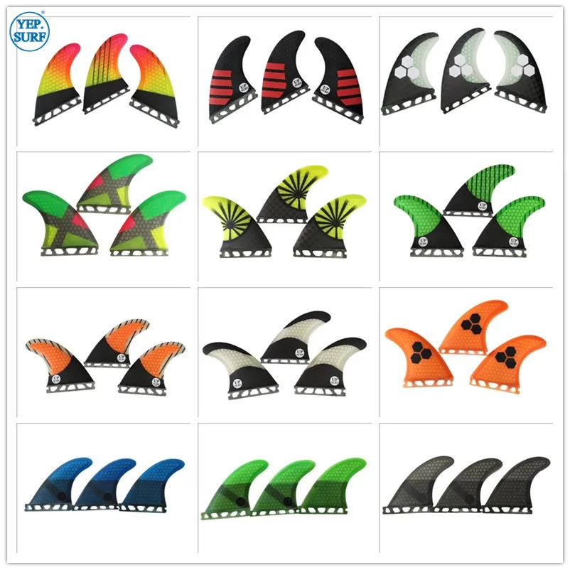 Surfboard Fins M Tri Fins UPSUR FUTURE Performance 3 Fins Thruster Honeycomb Surf Fins Single Tabs Base Fins Set