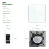 Bseed EU Standard Touch LED Dimmer 2 Gang 1 Way With Crystal Glass Panel Dimmer White Black Gloden Dimmer Switch ► Photo 3/6