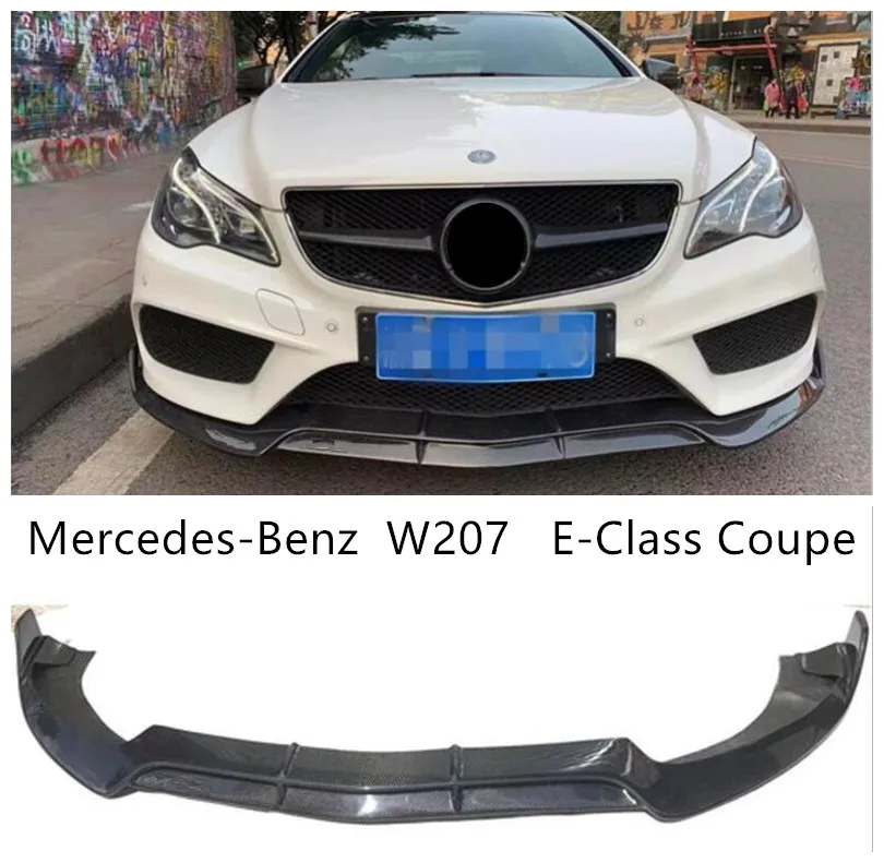 Передний спойлер из углеродного волокна для Mercedes-Benz W207 E-Class Coupe E260 E300 E320 E63 бампер диффузор спойлеры
