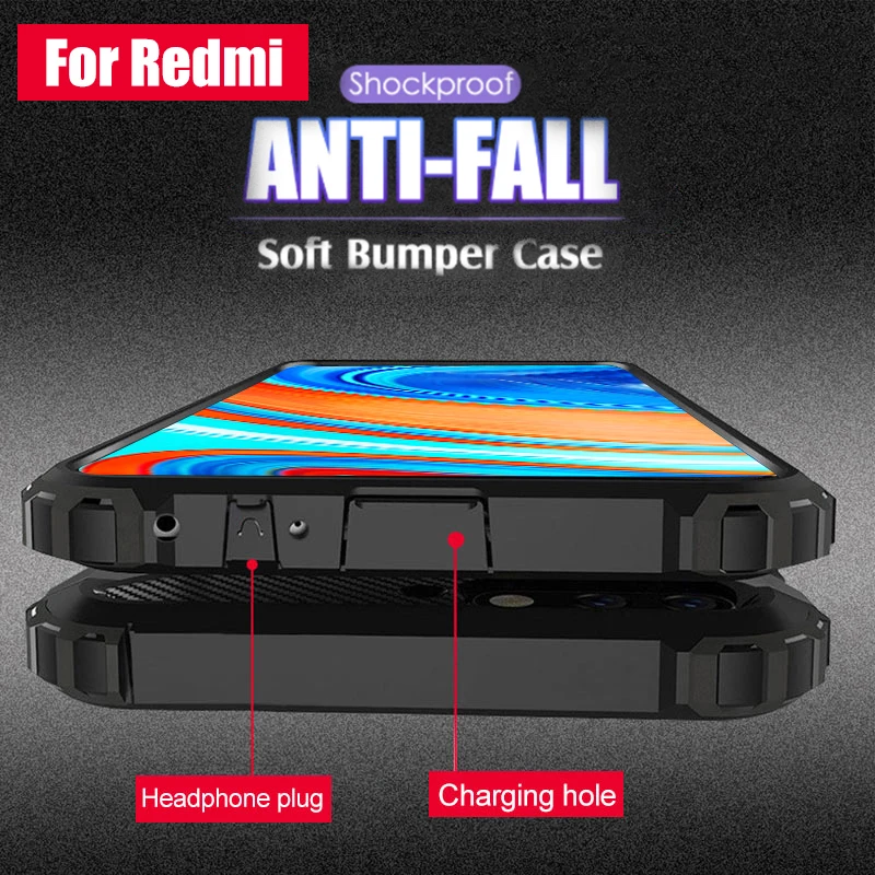 Роскошный бронированный чехол-бампер для Xiaomi Redmi Note 9 7 8 k20 k30 Pro 7a 8a 9a 8t 9t 9s a3 cc9 Max Lite