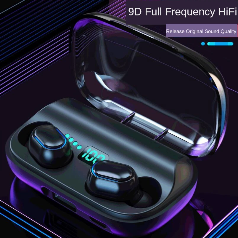 T11 TWS Bluetooth 5 0 Earphones High Capacity Charging Box Wireless 9D Stereo Sports Waterproof Earbuds Headsets With Microphone