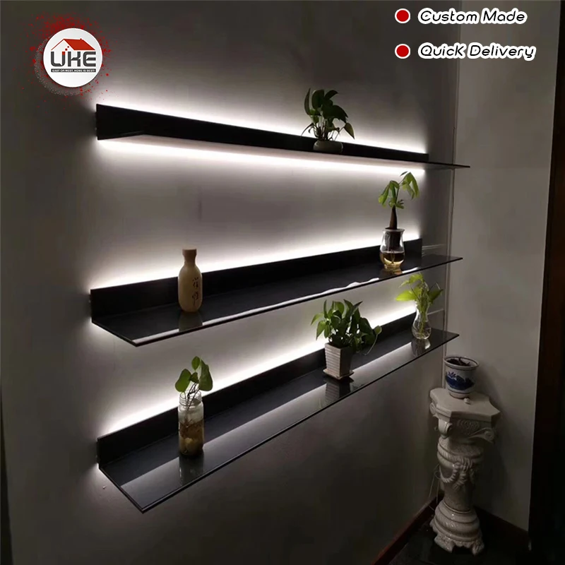 Tier LED Floating Shelf LED Lighted Floating Bar Shelves, 43 OFF