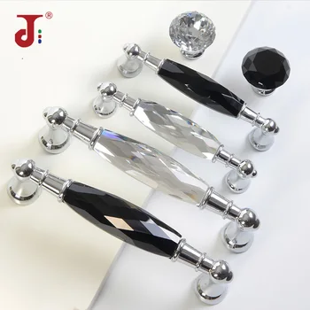 

10 pieces/lot Drawer Wardrobe Handles For Cabinet Crystal Handle Cupboard Knob Dresser Zinc Alloy Knobs Kitchen Pull