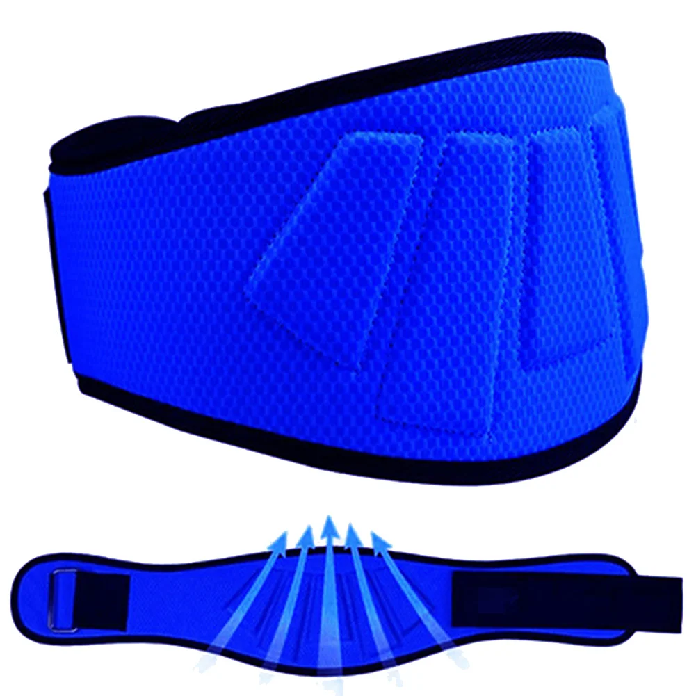 Newly Pressurize Waist Protection Belt Squat Weightlifting Bodybuilding Training Warm Waist Belt BN99 - Цвет: blue