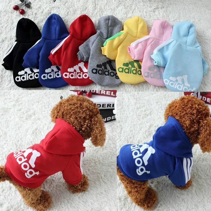 Adidog-ropa de invierno para mascotas, sudaderas pequeñas y de perro de talla mediana, ropa para cachorros, sudadera para perros, Chihuahua, novedad de 2020