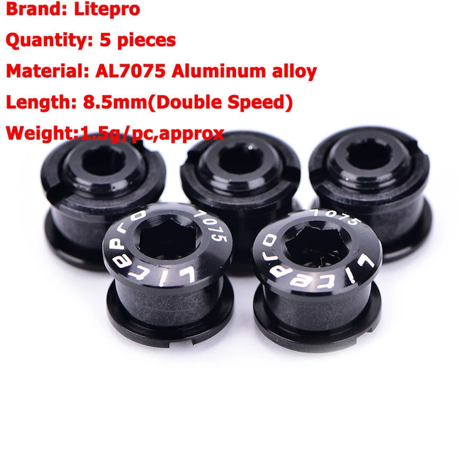 Viti Corona Bicicletta, Viti Corona MTB, Doppia M8 Bulloni Corona Bici Di Compatibile Con Shimano Sram.Arancione - Foto 11