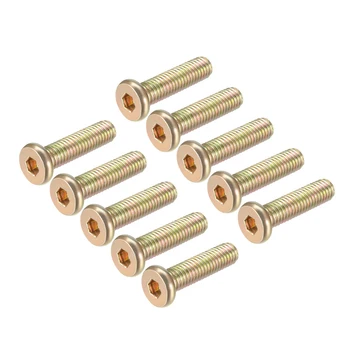 

uxcell 20PCS Furniture Screw M8x16/20/25/30/35/40mm Hex Socket Cap Machine Screws Plated Fasteners Thread Carbon Steel