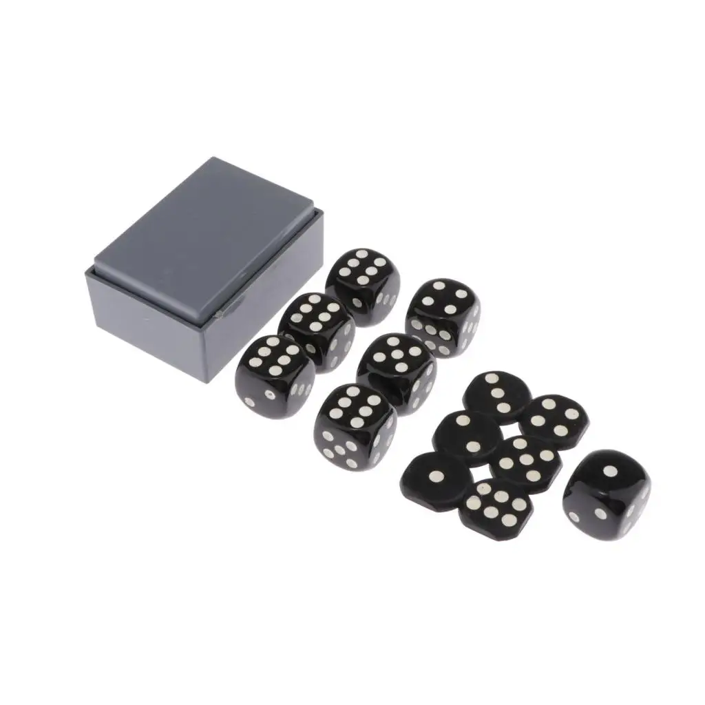 7 шт./компл. акриловые D6 шесть сторонняя игра в кости D& TRPG игра игрушки, черный