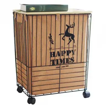 

Dirty hamper Nordic wrought iron dirty clothes storage box metal storage basket with lid waterproof storage basket extra large