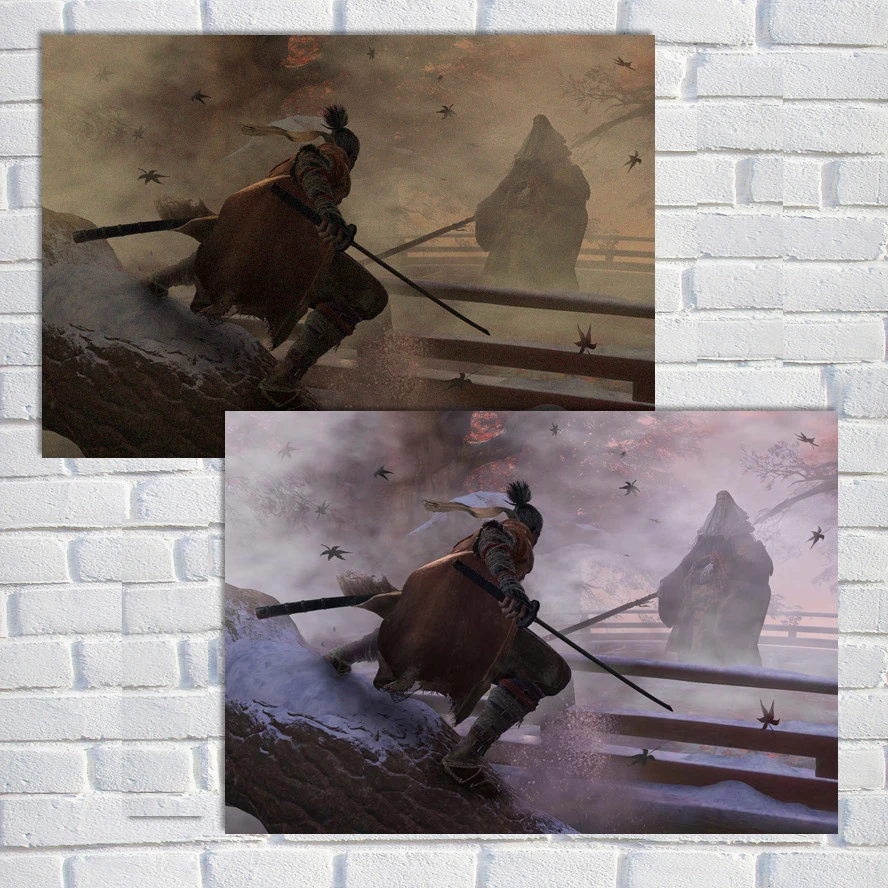 Sekiro Shadows Die Twice плакат видео игра Аниме японское Искусство Плакат белая крафт-бумага настенные картины плакаты и принты QT638