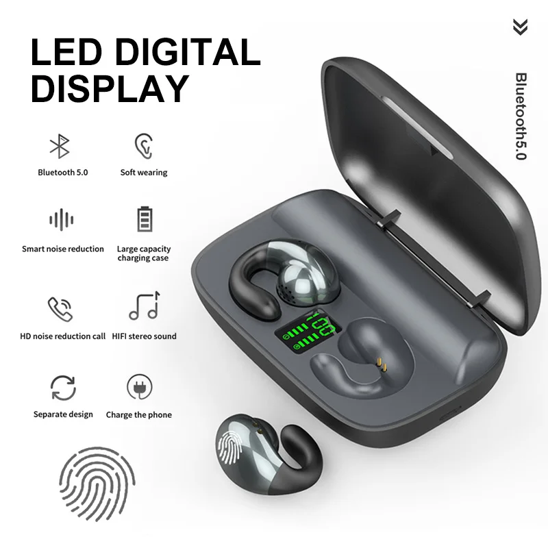 Bluetooth 5 0 Earphone Wireless LED Display TWS Stereo Sport Waterproof Stereo Earbuds Headset Headphone