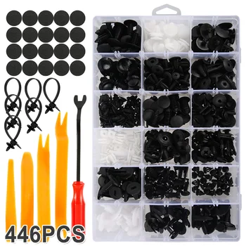 

415pcs Fastener Clip Auto Fastener Clip Mixed Car Body Push Retainer Pin Rivet Bumper Door Trim Panel Retainer Fastener Kit