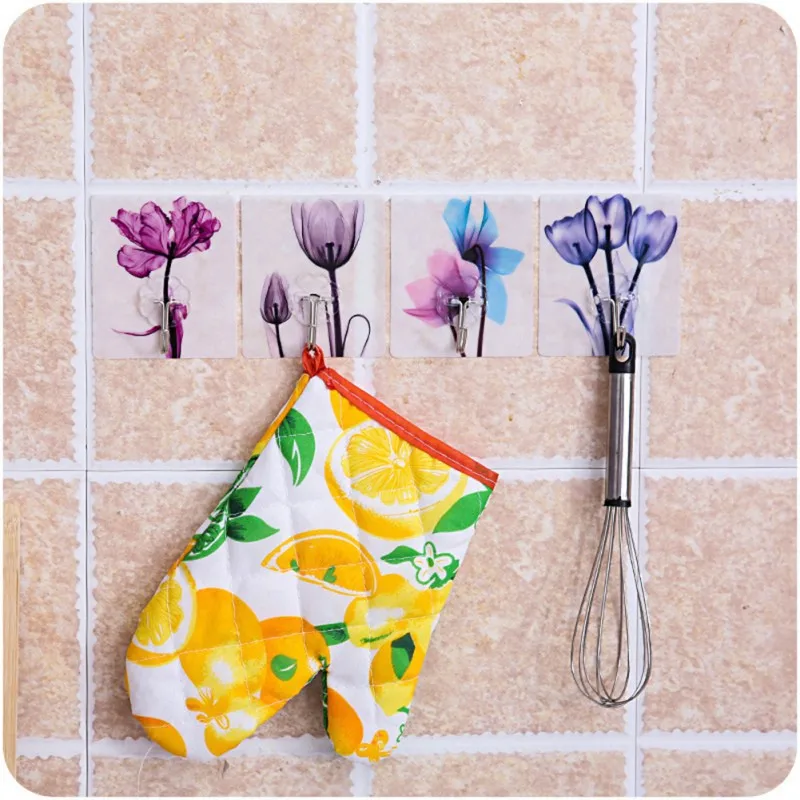 

3/4 Pcs Self Adhesive Hooks Cat Pattern Storage Holder for Bathroom Kitchen Hanger Stick on Wall Hanging Door Clothes Towel Rack