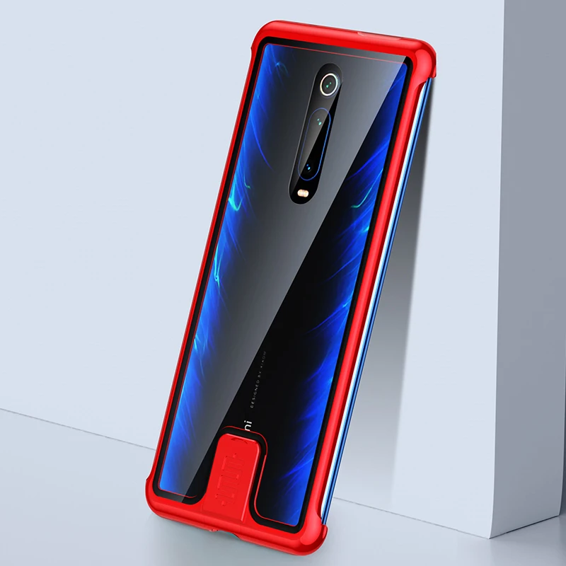 Красный Безрамное алюминиевое чехол-бампер для телефона для Xiao mi Red mi K20 K20 Pro очки с металлической оправой чехол для Xiaomi mi 9T противоударный чехол - Цвет: Красный