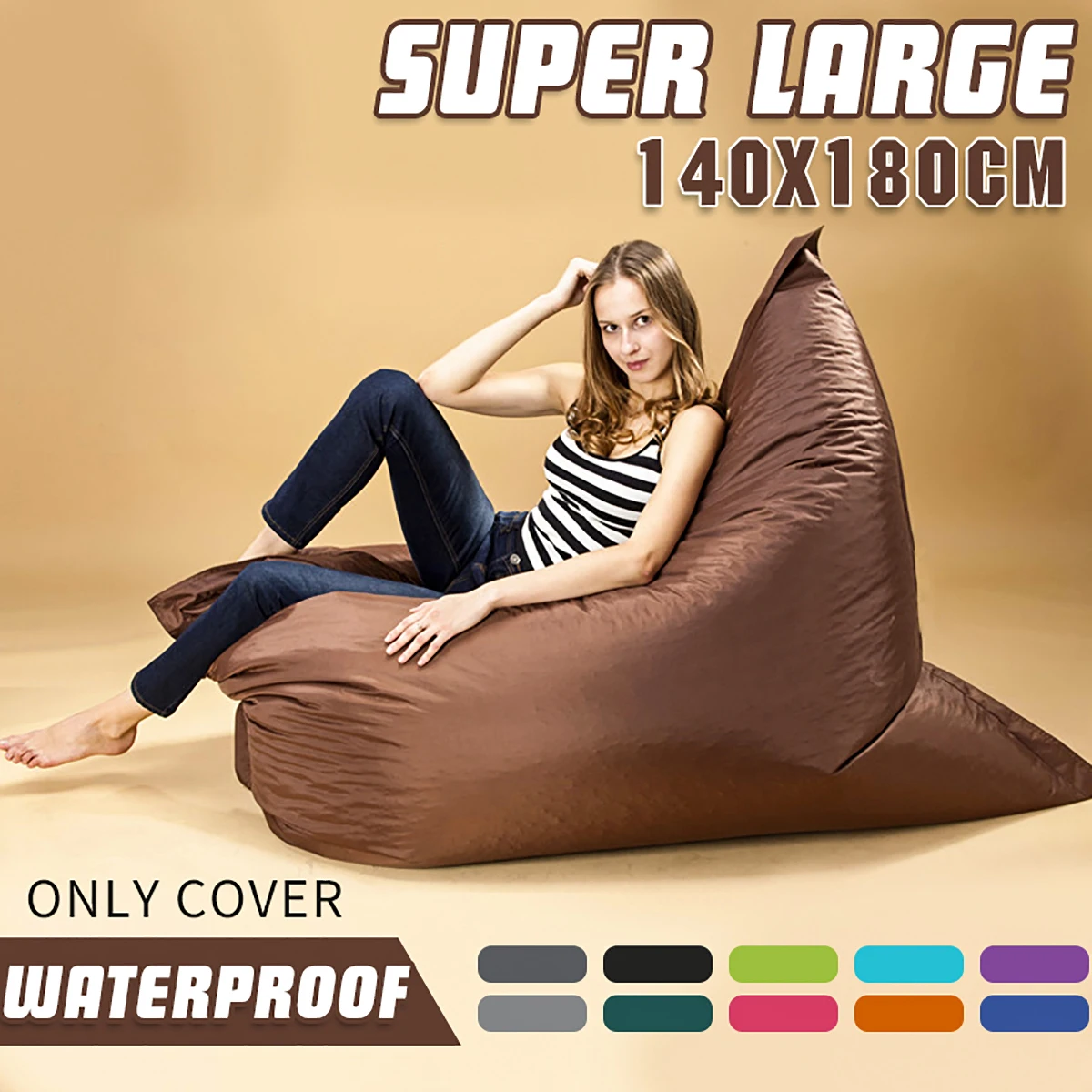 

Beanbag Sofa Chair Magic Bag Seat Cases Zac Comfort Bean Bag Bed Cover Without Filling Waterproof Indoor Beanbag Lounge Chair