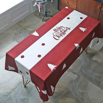 

Christmas Decorations For Home Red Table Cover Living Room Tea Tablecloth On The TV Cabinet Dust Cloth