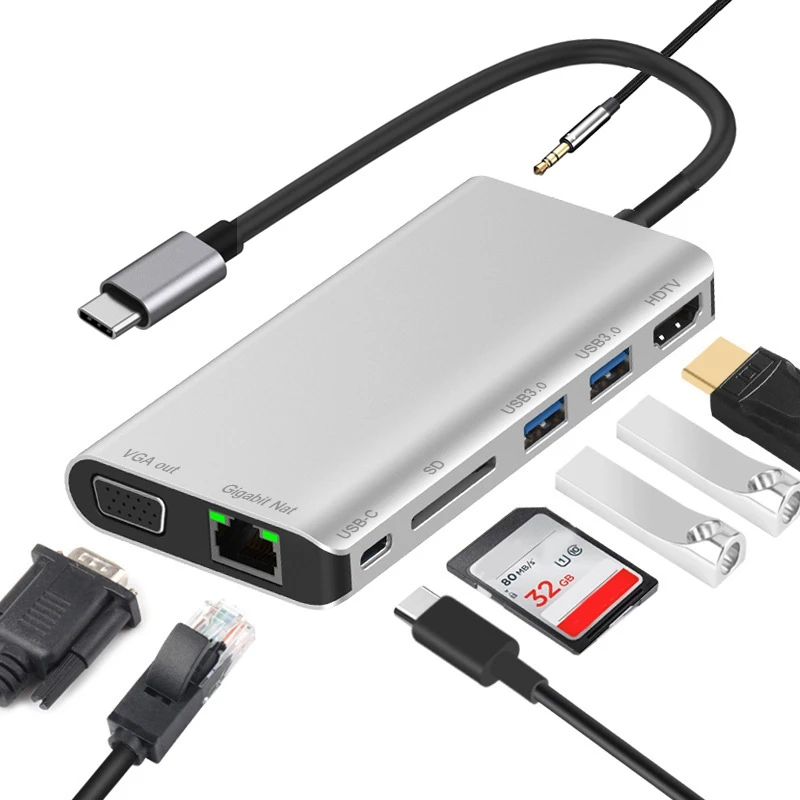 USB C HUB Type c Ke Rj45 Lan 4K HDMI 