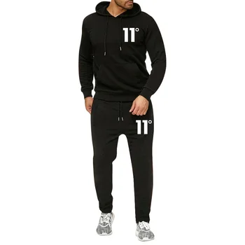 

2020 Wholesale New Brand Print 11 Sportswear Tracksuit Sets Men Thermal Underwear Fleece Thick Hoodies+Pants Sporting Suit