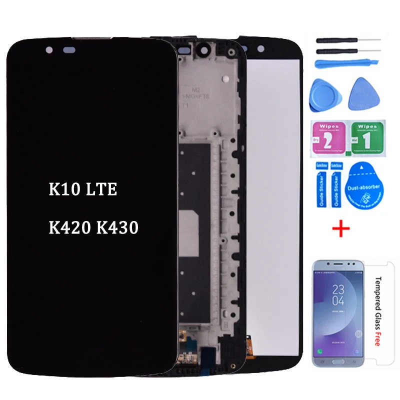 Оригинальный ЖК-дисплей для LG K10 LTE K420N K430 K430DS с фотографией черный и белый K420 |
