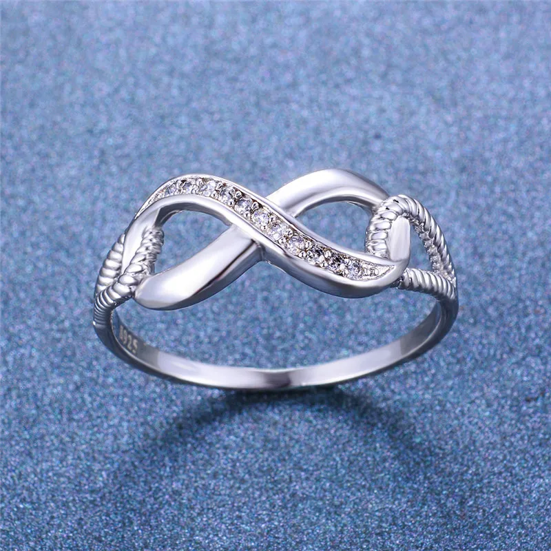 Минималистическое женское геометрическое кольцо с кристаллами, винтажное серебро 925 пробы, вечерние кольца, классическое любовное обещание, кольца для женщин