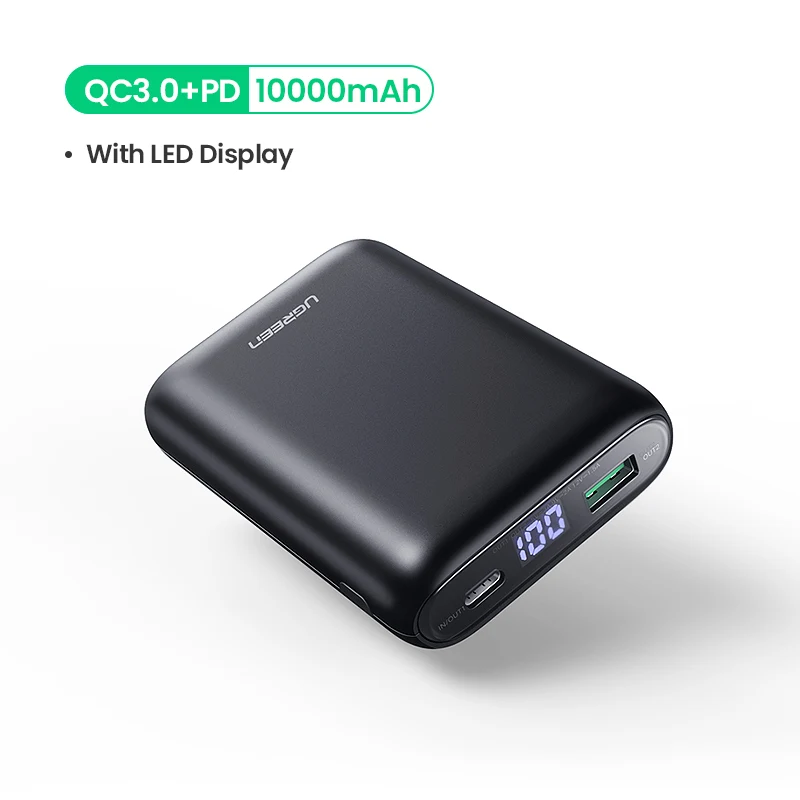 Ugreen power Bank 10000 мАч Быстрая зарядка 4,0 3,0 QC3.0 внешняя Мобильная батарея быстрое PD зарядное устройство для iPhone 11 8 Xs Mini power bank - Цвет: pd power bank