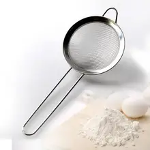 Ручное сито для муки из нержавеющей стали с ручкой, многотипное сито для муки, масляная решетка, ручной фильтр, экран, инструменты для выпечки