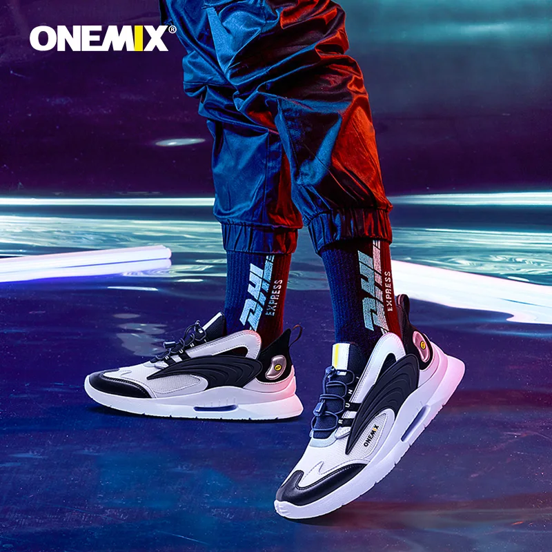 ONEMIX оригинальные модные кроссовки для бега для мужчин уличные дышащие Светоотражающие теннисные женские кроссовки Dady обувь