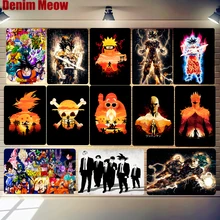 Наруто одна деталь Dragon Ball Ретро металлическая жестяная вывеска Аниме Арт плакат Бар паба стенной декор для кафе винтажный домашний декор N302