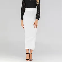 Белая серая однотонная женская юбка стрейч облегающая прямая женская юбка Повседневная Офисная Женская юбка летняя сексуальная Jupe