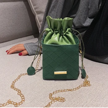 

Summer Vintage Matte Leather Bucket Crossbody Bags for Women Purses and Handbags Brand Designer Ladies Shoulder Drawstring Bag