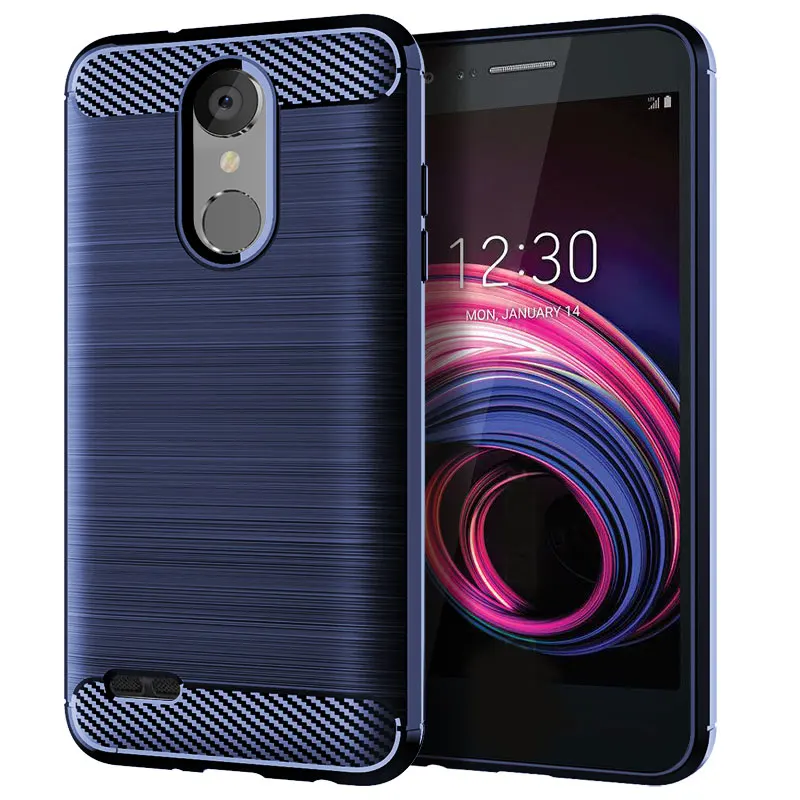 Чехол для LG Stylo 5 4 G7 ThinQ G8 G6 плюс альфа один K40 K50 K8S G8X G8S Q70 W10 W30 Stylo4 Stylo5 углеродного волокна чехол для телефона чехол - Цвет: Синий