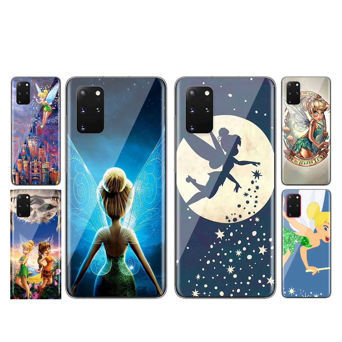 Disney Tinker Bell For Samsung Galaxy S21 S20 FE Ultra Lite S10 5G S10E S9 S8 S7 S6 Edge Plus TPU Transparent Phone Case | Мобильные