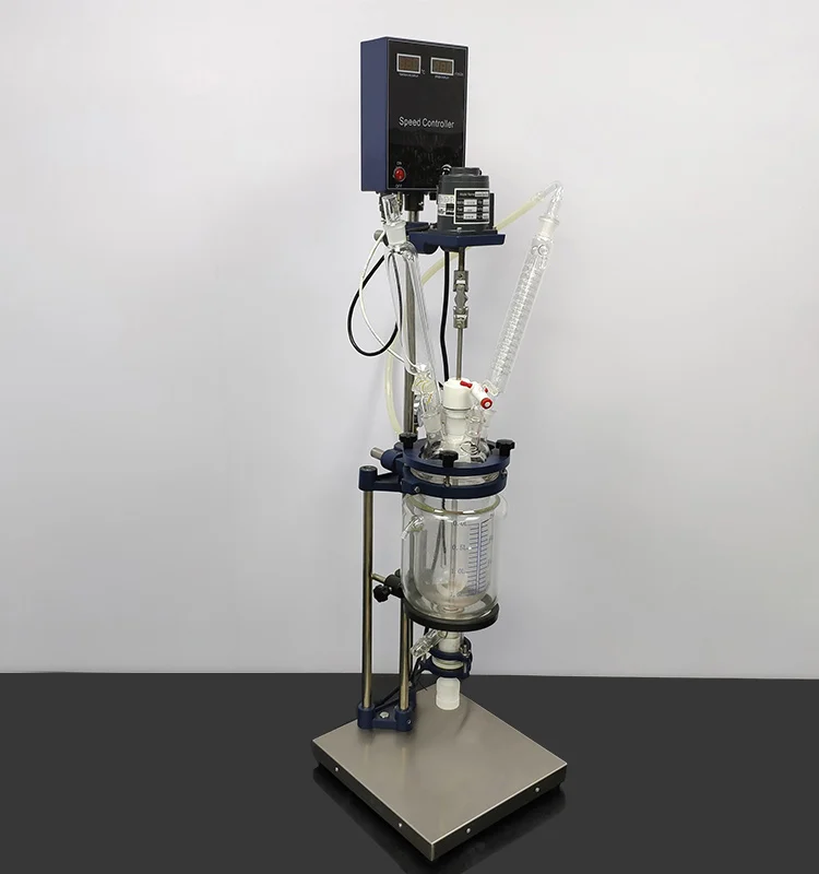 Double Layer Glass Kettle Glasslined Vacuum Reactor