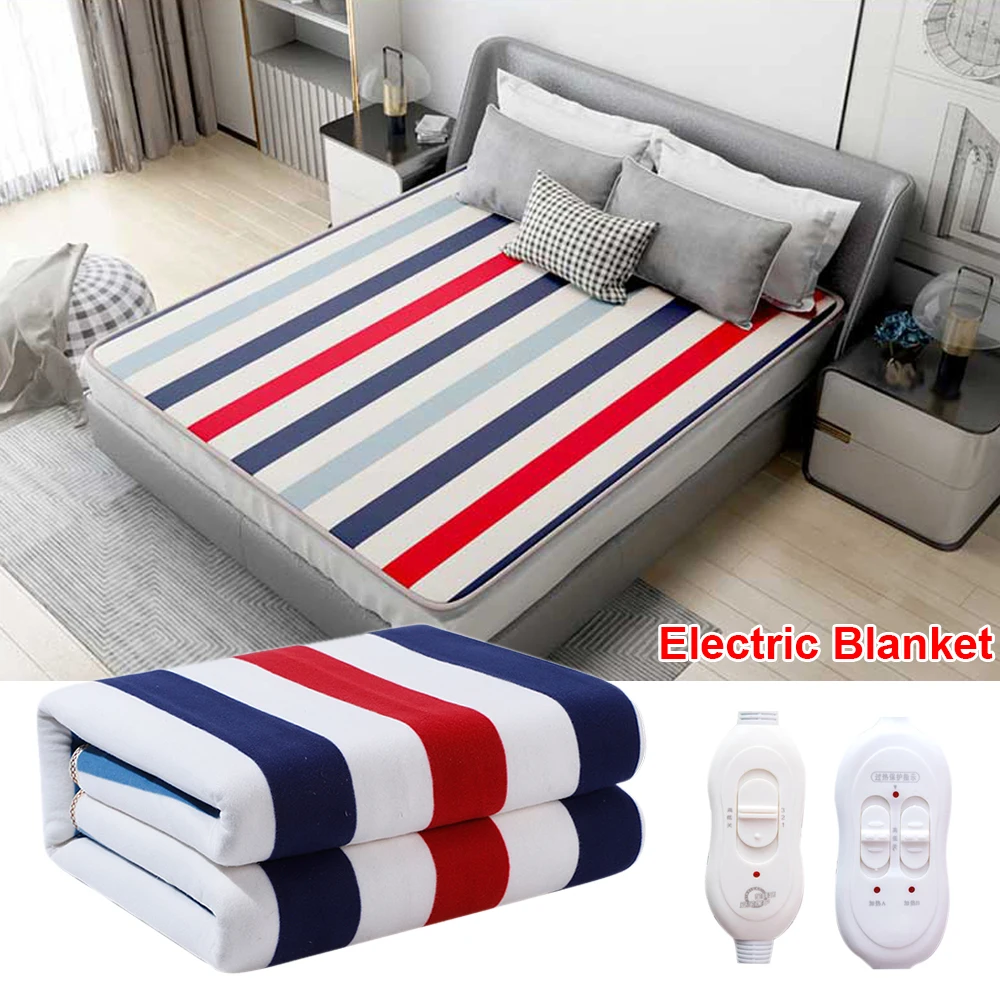 Euro Electric Blanket Heated Double Thermal 150 180cm Adjustable Warmer Heating Dropshipping | Дом и сад