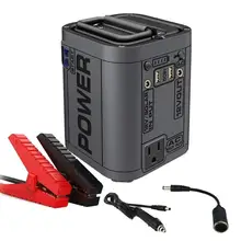 Портативный Мощность станция автомобиля 12V Батарея усилитель Авто Jump Starter генератор переменного тока 110V 220V Мощность Фул литий Батарея пакет